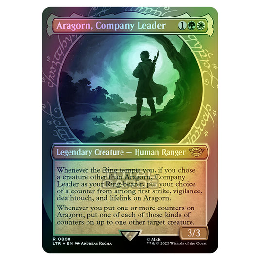 Magic The Gathering - The Lord of the Rings - Tales of Middle-Earth - Aragorn, Company Leader - 0808 (Foil)