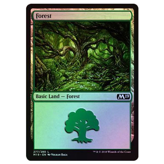 Magic The Gathering - Core Set 2019 - Forest - (Foil) - 277/280