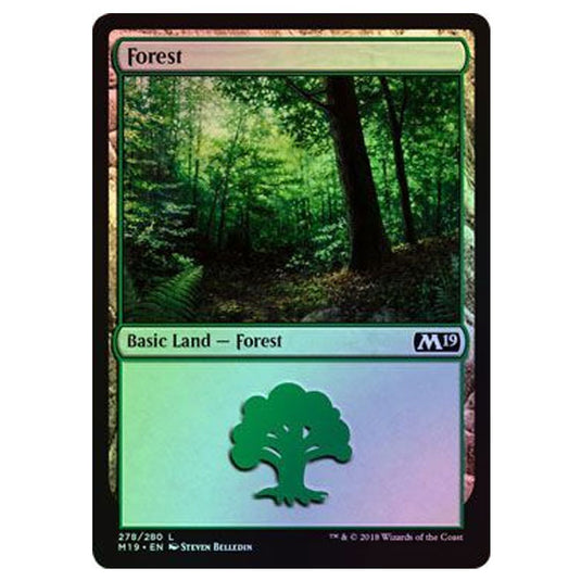 Magic The Gathering - Core Set 2019 - Forest - (Foil) - 278/280