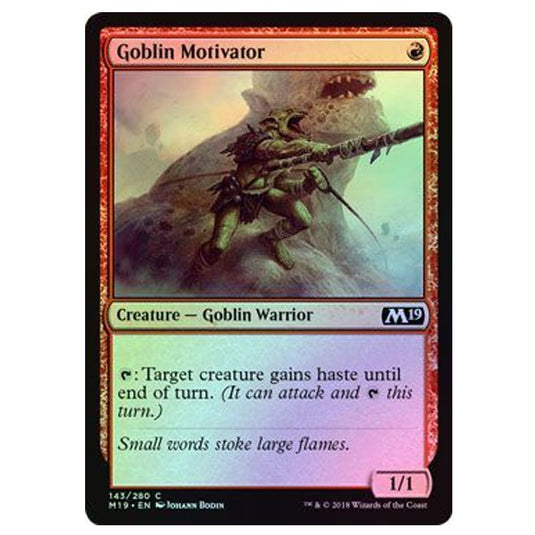 Magic The Gathering - Core Set 2019 - Goblin Motivator - (Foil) - 143/280