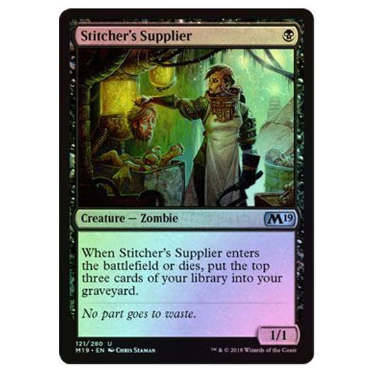 Magic The Gathering - Core Set 2019 - Stitcher's Supplier - (Foil) - 121/280