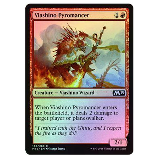 Magic The Gathering - Core Set 2019 - Viashino Pyromancer - (Foil) - 166/280