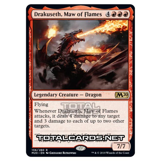 Magic The Gathering - Core Set 2020 - Drakuseth, Maw of Flames - 136/280