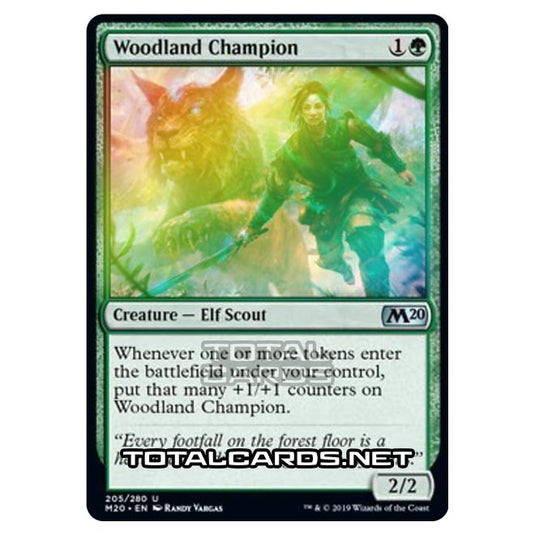 Magic The Gathering - Core Set 2020 - Woodland Champion - 205/280 (Foil)