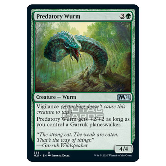 Magic The Gathering - Core Set 2021 - Predatory Wurm - 338/274
