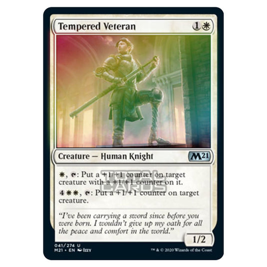 Magic The Gathering - Core Set 2021 - Tempered Veteran - 41/274 (Foil)