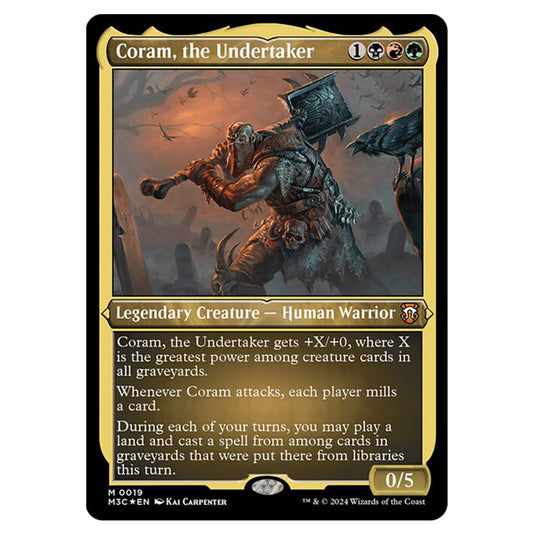 Magic The Gathering - Modern Horizons 3 Commander - Coram, the Undertaker (Etched Foil) - 0019