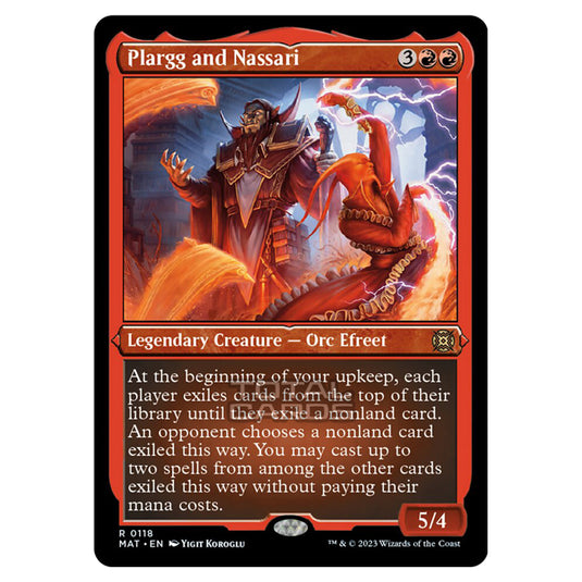 Magic The Gathering - March of the Machine - The Aftermath - Plargg and Nassari (Etched Foil Card) - 0118