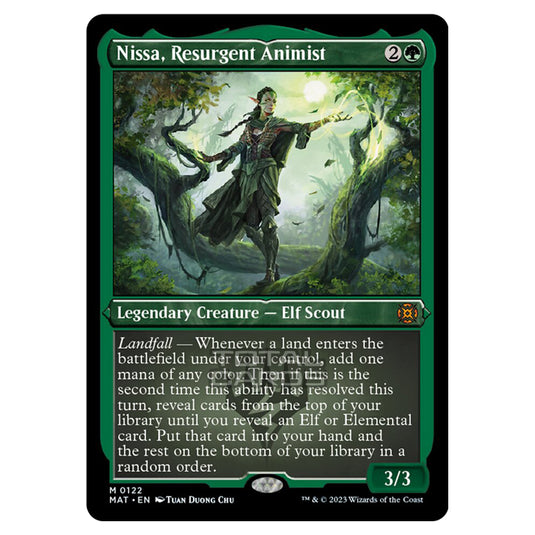 Magic The Gathering - March of the Machine - The Aftermath - Nissa Resurgent Animist (Etched Foil Card) - 0122