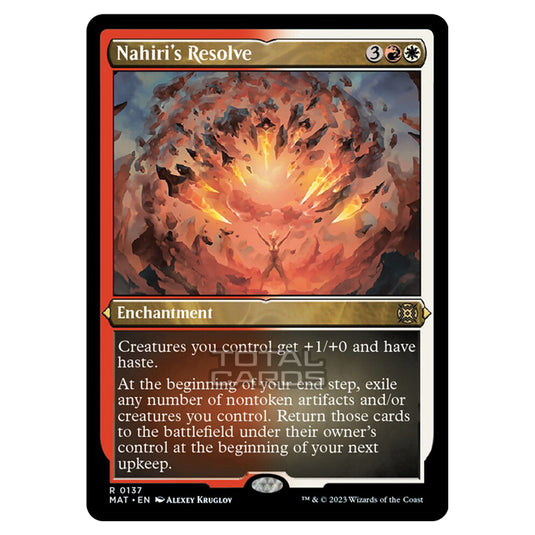Magic The Gathering - March of the Machine - The Aftermath - Nahiris Resolve (Etched Foil Card) - 0137