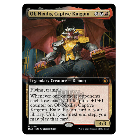 Magic The Gathering - March of the Machine - The Aftermath - Ob Nixilis Captive Kingpin (Extended Art Card) - 0176