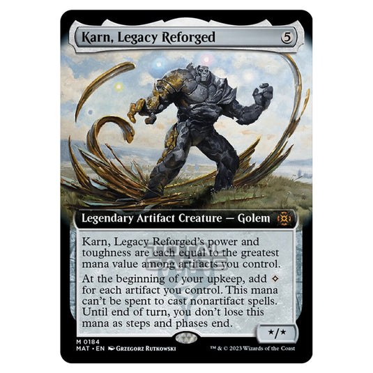 Magic The Gathering - March of the Machine - The Aftermath - Karn Legacy Reforged (Extended Art Card) - 0184
