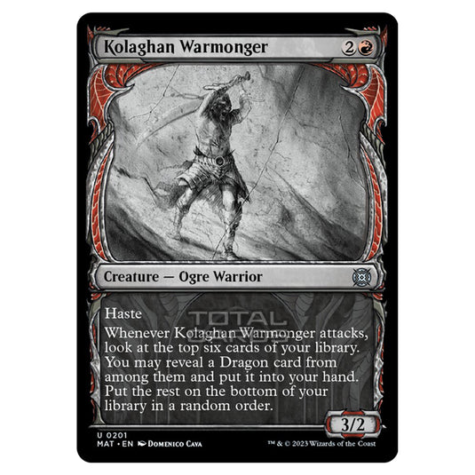 Magic The Gathering - March of the Machine - The Aftermath - Kolaghan Warmonger (Halo Foil Card) - 0201