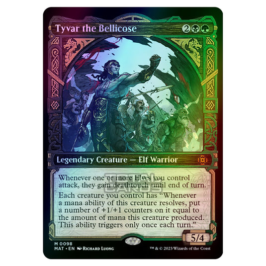 Magic The Gathering - March of the Machine - The Aftermath - Tyvar the Bellicose (Showcase Card) - 0098 (Foil)