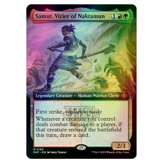 Magic The Gathering - March of the Machine - The Aftermath - Samut Vizier of Naktamun (Extended Art Card) - 0180 (Foil)