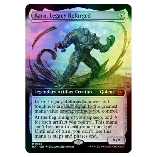 Magic The Gathering - March of the Machine - The Aftermath - Karn Legacy Reforged (Extended Art Card) - 0184 (Foil)