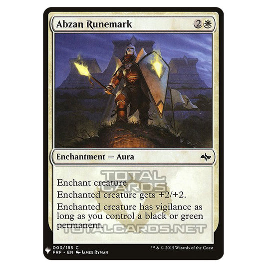 Magic The Gathering - Mystery - Abzan Runemark - 8/1694
