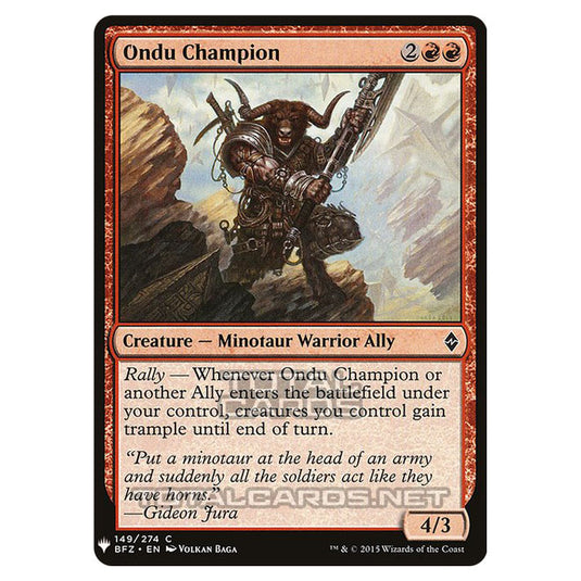 Magic The Gathering - Mystery - Ondu Champion - 1020/1694
