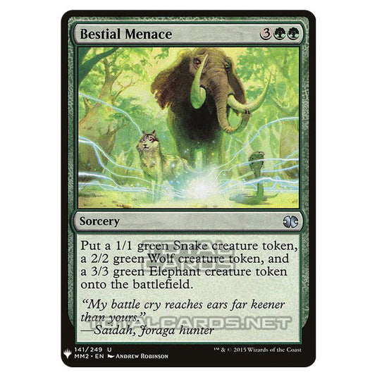 Magic The Gathering - Mystery - Bestial Menace - 1137/1694