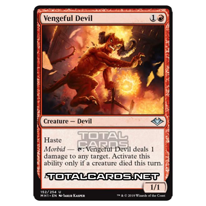 Magic The Gathering - Modern Horizons - Vengeful Devil - 152/255 Magic The Gathering - Modern Horizons - Vengeful Devil - 152/255