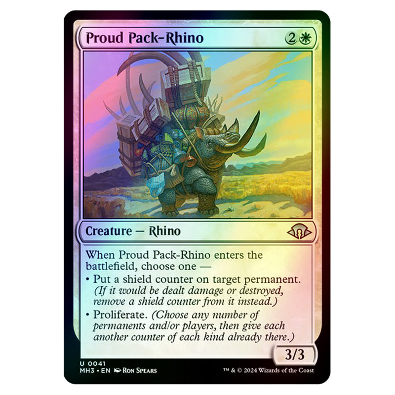 Magic The Gathering - Modern Horizons 3 - Proud Pack-Rhino - 0041 (Foil) Magic The Gathering - Modern Horizons 3 - Proud Pack-Rhino - 0041 (Foil)