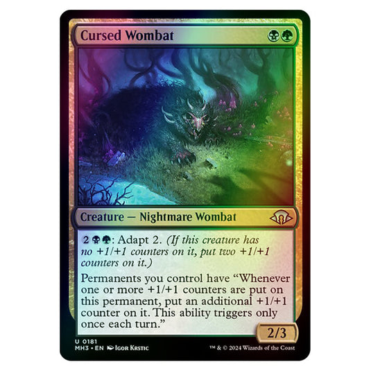Magic The Gathering - Modern Horizons 3 - Cursed Wombat - 0181 (Foil)