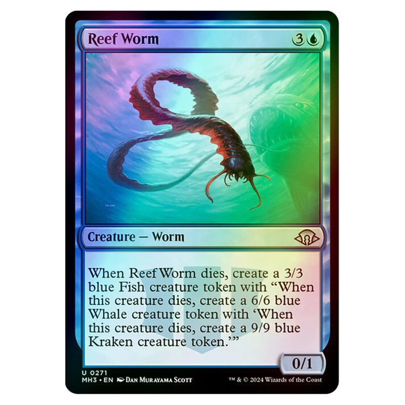 Magic The Gathering - Modern Horizons 3 - Reef Worm - 0271 (Foil) Magic The Gathering - Modern Horizons 3 - Reef Worm - 0271 (Foil)