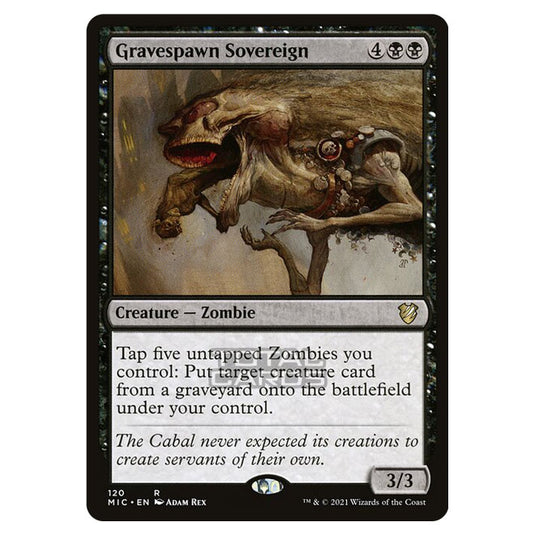 Magic The Gathering - Innistrad - Midnight Hunt - Commander - Gravespawn Sovereign - 120/38