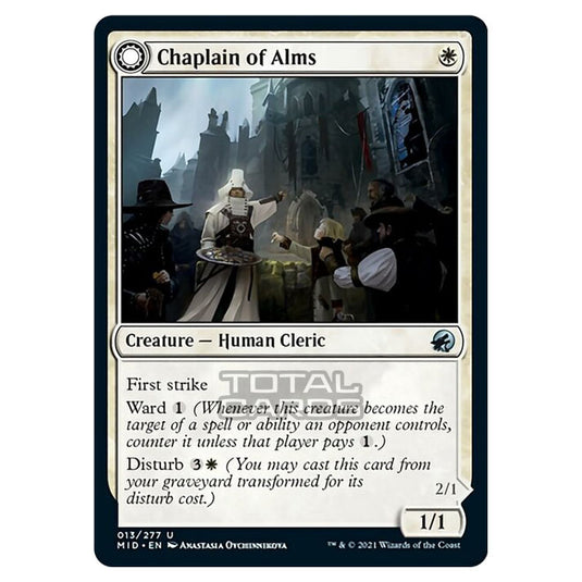 Magic The Gathering - Innistrad - Midnight Hunt - Chaplain of Alms // Chapel Shieldgeist - 13/277