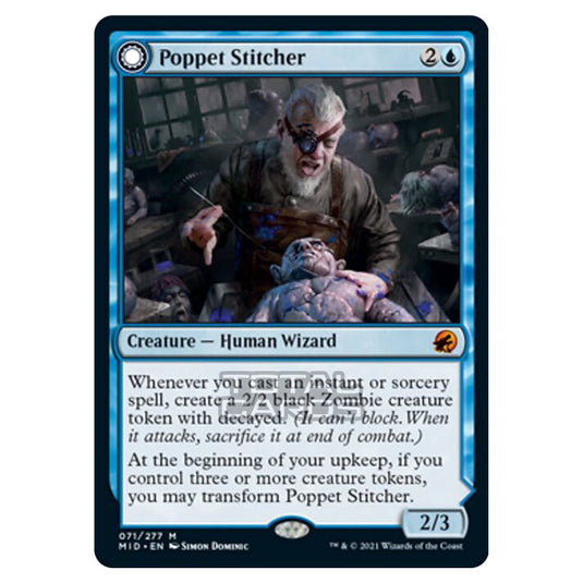 Magic The Gathering - Innistrad - Midnight Hunt - Poppet Stitcher // Poppet Factory - 71/277