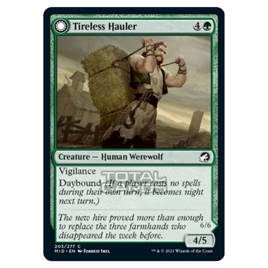 Magic The Gathering - Innistrad - Midnight Hunt - Tireless Hauler // Dire-Strain Brawler - 203/277