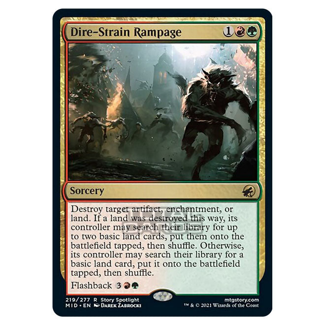 Magic The Gathering - Innistrad - Midnight Hunt - Dire-Strain Rampage Magic The Gathering - Innistrad - Midnight Hunt - Dire-Strain Rampage
