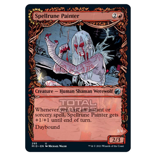 Magic The Gathering - Innistrad - Midnight Hunt - Spellrune Painter // Spellrune Howler - 295/277