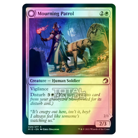 Magic The Gathering - Innistrad - Midnight Hunt - Mourning Patrol // Morning Apparition - 28/277 (Foil)