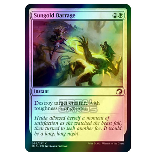 Magic The Gathering - Innistrad - Midnight Hunt - Sungold Barrage - 36/277 (Foil)
