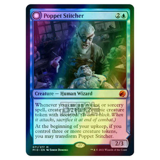 Magic The Gathering - Innistrad - Midnight Hunt - Poppet Stitcher // Poppet Factory - 71/277 (Foil)