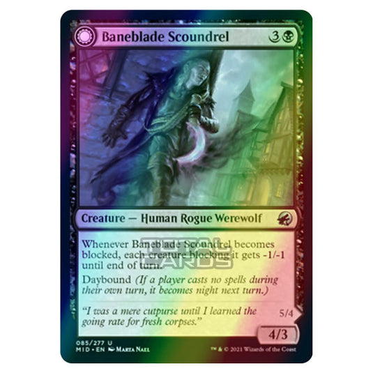 Magic The Gathering - Innistrad - Midnight Hunt - Baneblade Scoundrel // Baneclaw Marauder - 85/277 (Foil)