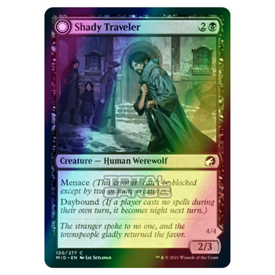 Magic The Gathering - Innistrad - Midnight Hunt - Shady Traveler // Stalking Predator - 120/277 (Foil)