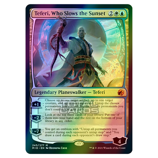 Magic The Gathering - Innistrad - Midnight Hunt - Teferi, Who Slows the Sunset - 245/277 (Foil)