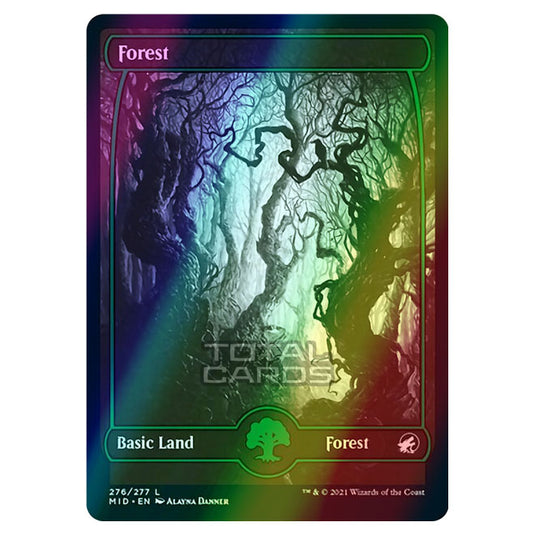 Magic The Gathering - Innistrad - Midnight Hunt - Forest - 276/277 (Foil)