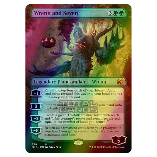Magic The Gathering - Innistrad - Midnight Hunt - Wrenn and Seven - 278/277 (Foil)