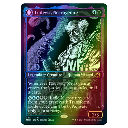 Magic The Gathering - Innistrad - Midnight Hunt - Ludevic, Necrogenius // Olag, Ludevic's Hubris - 320/277 (Foil)