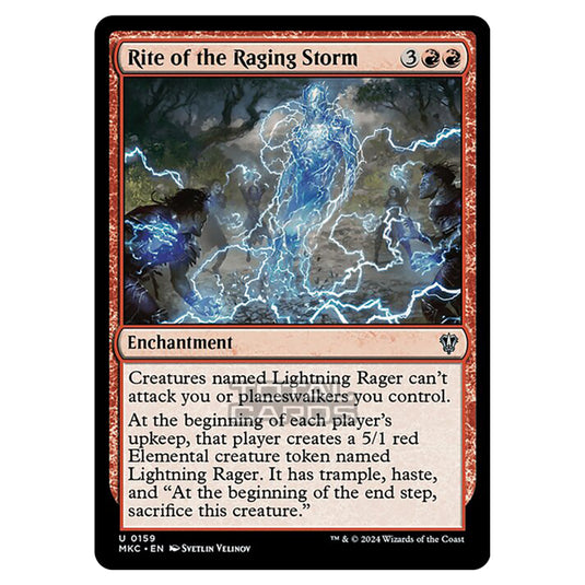 Magic The Gathering - Murders at Karlov Manor - Commander - Rite of the Raging Storm - 0159