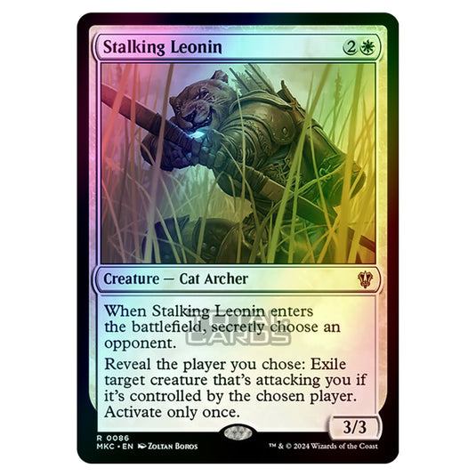 Magic The Gathering - Murders at Karlov Manor - Commander - Stalking Leonin - 0086 (Foil)
