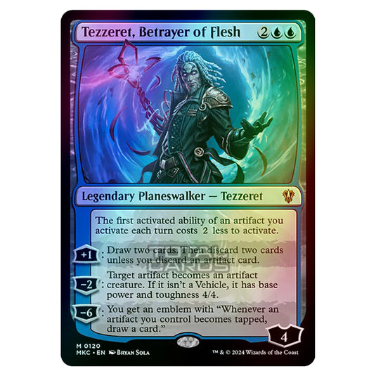 Magic The Gathering - Murders at Karlov Manor - Commander - Tezzeret, Betrayer of Flesh - 0120 (Foil)