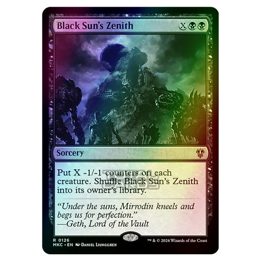 Magic The Gathering - Murders at Karlov Manor - Commander - Black Sun's Zenith - 0126 (Foil)