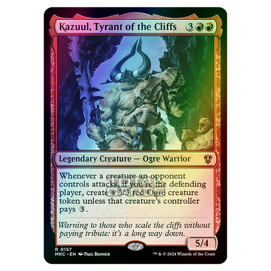 Magic The Gathering - Murders at Karlov Manor - Commander - Kazuul, Tyrant of the Cliffs - 0157 (Foil)