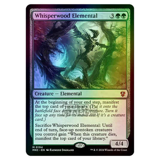 Magic The Gathering - Murders at Karlov Manor - Commander - Whisperwood Elemental - 0194 (Foil)
