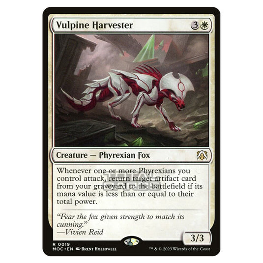 Magic The Gathering - March of the Machine - Commander - Vulpine Harvester- 0019