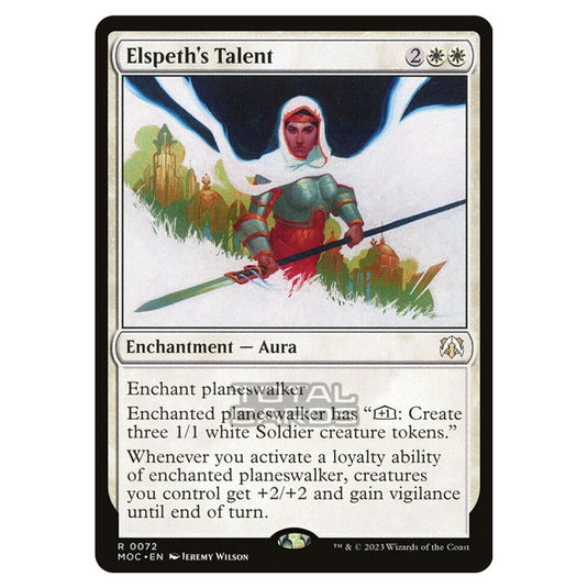 Magic The Gathering - March of the Machine - Commander - Elspeth's Talent- 0072